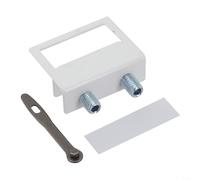 ZiStarlilife Verrou de sécurité coulissant en fer avec jeu de clés pour fenêtres coulissantes résidentielles et commerciales avec système de rails étroits (blanc)