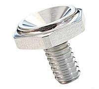 ZiStarlilife Vis de broche de moulinet de pêche en acier inoxydable plaqué titane pour Daiwa pour Steez pour Ryoga pour Zillion Baitcasting Tambour Pièces 10 mm Filetage 4 mm Noir Or Gris Argent 1