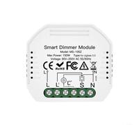 ZiStarlilife ZIGBEE Lot de 1 module de variateur d'intensité pour application Tuya pour Smart Life App Télécommande Régulateur de lumière LED Matériau ABS pour éclairage de bureau à domicile