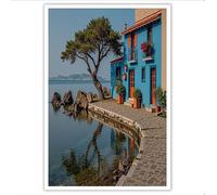 ZISTRCBAO Art Mural Sur Toile, Bord De Mer Architecture Paysage Mural Impressions Peinture, Sur Toile Images Style Côtier Frais, Décoration De Salon De Bureau Maison 40×50 cm Sans Cadre