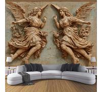 ZISTRCBAO Papier Peint Bas-Relief D'Ange De Style Européen, Sacré Classique Papier Peint Panoramique Pour Salon Chambre Décoration Murale Poster 200x140cm