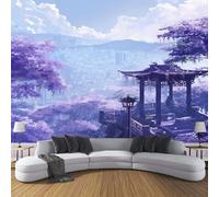 ZISTRCBAO Papier Peint De Pavillon De La Glycine, Papier Peint Photo Paysage Chinois, Poster Panoramique Pour Salon Chambre à Coucher Décoration D'intérieur 300x210cm