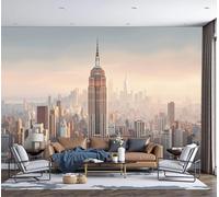 ZISTRCBAO Papier Peint Panoramique Empire State Building 400x280cm Papier Peint Mural, Poster Geant Mural 3D, Style Photographique Urbain Moderne Décoration Murale Pour Salon Chambre Décor Fond TV