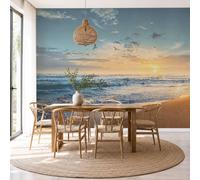 ZISTRCBAO Papier Peint Panoramique Lever De Soleil Sur La Mer300x210cm