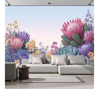 ZISTRCBAO Papier Peint Panoramique Protée Royale D'Afrique Du Sud Soie, 300x210cm Poster Geant Mural Plante Exotique Pour Salon Chambre Restaurant Décoration Murale