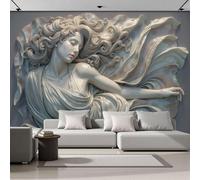 ZISTRCBAO Papier Peint Panoramique Sculpture D'Une Femme En Longue Robe, Papier Peint De Photo Relief Rétro Européen Pour Salon Chambre Enfant Chambre Décoration 350x256cm