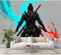 ZISTRCBAO Papier Peint Panoramique Style Anime Japonais Murale Soie 350x256cm | Papier Peint Samouraïs Japonais, Décoration Murale Poster Tableaux Muraux Imprimé Pour Chambre Salon Mange