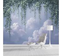 ZISTRCBAO Papier Peint Soie Panoramique Lierre Nuageux, Mystérieux Et Rêveur Poster Geant Mural Pour Salle Des Enfants Chambre Couloir Peinture Décoration Murale 400x280cm