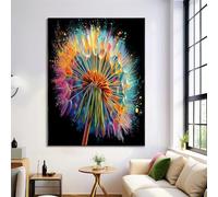 ZISTRCBAO Pissenlit Arc-En-Ciel Impression Sur Toile 50×70 cm Tableau Plante Aquarelle Affiche Art Mural Decoration Poster Aesthetic Pour Chambre Salon Je Suis Moderne Sans Cadre, Multicolore