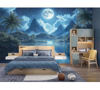 ZISTRCBAO Soie Mural 3D Papier Peint Panoramique Décors D'Anime