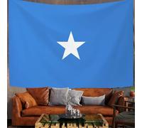 ZISTRCBAO Tapisserie Murale Drapeau De La Somalie, Tenture Murale Identité Nationale Couverture Murales Tapisseries Decoration Murales Pour Maison Salon Chambre Dortoir, 230x180cm