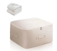 Ziswin Organisateur d'auto-compression ultra peu encombrant, sacs d'emballage de compression, sacs de rangement pour vêtements, couvertures scellées sous vide (Beige, XL)