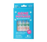 Zit Patches for Face, Cat Paw Stickers, 24pcs Colorful Blemish Patch with Easy Use, Overnight Day Skin Care Helper, Body Spot Patch with Gentle Formula, Beauty Supply for Women and Adults