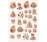 Zita´s Creative Papier de riz A4 Motif Noël rose