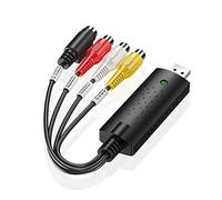 Zitainn Convertisseur VHS vers numérique Convertisseur vidéo USB 2.0 Carte de capture audio Boîte VHS Magnétoscope VHS Convertisseur TV vers numérique