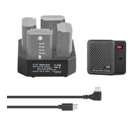 ZITAY NP-FZ100 Chargeur de Batterie Écran LCD 4 Canaux QC PD Charge Rapide (avec Adaptateur 65 W) Type-C et DC pour Sony Alpha A7 III A7R III A7R IV A9 II A9R A9S A7R3 A7S3 FX3 A7C A6600