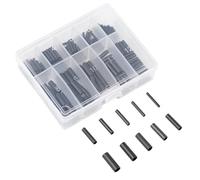 Zite Fishing Assortiment de 150 manchons de serrage noirs | Manchons à sertir de différentes tailles dans une boîte | Matériau bas de ligne pour pêche prédatrice
