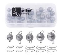 Zite Fishing Cheburashka Plomb Tête Système de Changement - Rapide Plomb Kit - 30 Bottom Jig Boules - 6-14g