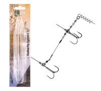 Zite Fishing Shallow Rig Système de brochet Taille L 13 cm | Big Bait prêt à l'emploi Système triplé pour pêche aux poissons carnassiers | Crochet d'anxiété Système d'eau plate Poisson en caoutchouc