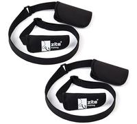 Zite Fishing Lot de 2 protections de canne à pêche | Réglable 80 à 220 cm | Protège-canne à pêche en deux parties | Protection pour la poignée et la pointe | Capuchons de canne à pêche noirs avec logo