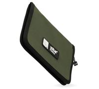 Zite Sac pour permis de pêche - Trousse 15 x 20 cm - 2 compartiments + porte-stylo, vert