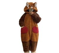 ZITEZHGO Jolie couverture à capuche portable pour adultes, femmes et hommes, animal kawaii, couverture amusante et chaude, confortable, couverture pyjama (panda rouge, taille M)