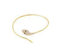 ZITFHMOW Bracelet jonc en forme de serpent doré avec strass scintillants chic égyptien, reine Cléopâtre Costome
