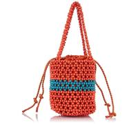 ZITHA Seau en Perles, Sac à bandoulière pour Femme, Orange Multicolore, Einheitsgröße