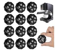 Zithgen 12 Pièces Mini Roulettes pour Meubles à 5 Billes - Roulettes Pivotantes 360° Autocollantes - pour Déplacer Facilement Petit Électroménager (Machine à Café, Air Fryer), Plantes en Pots