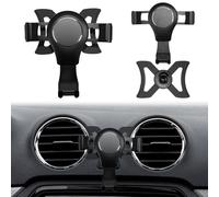Zithgen Assistance téléphonique Support Téléphone Voiture pour Audi A3 8V/S3 (2013-2019), Gravity Auto Lock Stable sans Jitter, pour Grille d'Aération, en Alliage d'Aluminium Rotatif 360°(Noir)