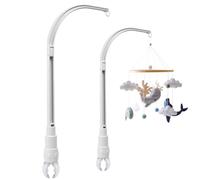 Zithgen Support Mobile pour Lit Bébé | La Partie Griffe Peut être Ajustée en Largeur | Amovible et Inclinable | Adapté aux Lits d'enfants, Suspension Carillons éoliens Jouet pour Nouveau-né 0-12 Mois