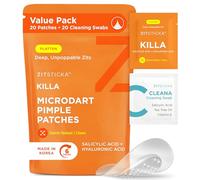 ZitSticka Killa Lot de 20 patchs anti-acné pour le visage - Patch à boutons le plus puissant au monde avec microfléchettes à action rapide - Commence à fonctionner en 2 heures pour des zits profonds