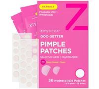 ZitSticka Lot de 36 patchs anti-acné hydrocolloïdes pour le visage | Patchs d'acné à action rapide pour le visage pour couvrir les bruits et les imperfections. Patchs hydrocolloïdes efficaces
