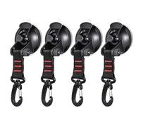 ZITUZY 4 Pièces Crochets À Ventouse, Ventouses d'ancrage, Ancre à Ventouse avec Fixation du Crochet d'Arrimage, pour la Maison, leCamping, la Voiture, l'auvent (Noir)