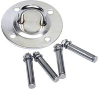 ZIUBMVDYC Crochets pivotants Robustes, 1 Ensemble de Crochets balançoire en Acier Inoxydable avec 4 boulons d'expansion for Porche, Patio, Aire Jeux, Argent 90 mm