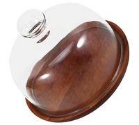 ZIUBMVDYC Dôme en Verre, Assiette à gâteau, Plateau de présentation pâtisseries, Dessert, Bol Bonbons, Cloche, Assiette collation, dôme, d'apéritif, présentoir 16 x 12 cm