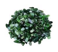 ZIUBMVDYC Éclats de Quartz concassés, Gravier de Cristal Jaspe Vert Naturel 5-12mm(9 12mm,500g)
