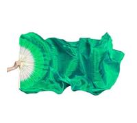 ZIUBMVDYC Éventails en Soie for Danse du Ventre for Femmes, éventail for Enfants, for Danser, Double Face, dégradé de Couleurs, for Adultes, éventails colorés for, for droitier(Green)