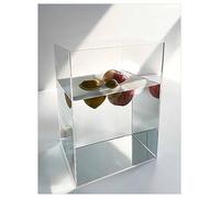 ZIUBMVDYC Évier Peu Profond en Acrylique, Boîte en Acrylique à Cinq côtés, présentoir de Rangement Transparent for Accessoires tir, Conception Monobloc(35x10x40cm/13.7x3.93x15.7in)