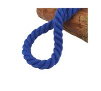 ZIUBMVDYC Ficelle en Coton, Cordons torsadés Multicolores à 3 brins de 10 m, 6 12 mm, for Bricolage et Ceinture Cordon Sac(Royal Blue,12mm)