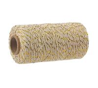 ZIUBMVDYC Ficelle en Coton, Multicolore 2mm 100m for Bricolage Artisanat macramé Emballage Cadeau(26 Gold Wire Beige)