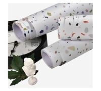 ZIUBMVDYC Papier peint auto-adhésif imperméable en PVC Terrazzo for mur de chambre à coucher, décoration salon, rénovation meubles vinyle, papier contact, adhésif(Terrazzo Blue,60 x 100 cm)