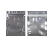 ZIUBMVDYC Sacs Plats À Fermeture Éclair, Plusieurs Tailles, Multicolores, Paquet De 100 Pochettes en Plastique en Aluminium Mat Translucide(Light Grey,8.5x13cm (3.25x5in))