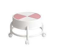 ZIUBMVDYC Tabouret Roulant à roulettes, Tabouret Bas à roulettes Rondes, Tabouret poulie pivotante, Chaise roulante Basse avec for pièce(Pink)