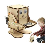Ziurmut Robot mangeur de pièces, kit d'assemblage de Robot, Robot DIY Mangeant des tirelires, Kit d'expérimentation Scientifique éducative, Robot Mangeant des pièces de Monnaie à Assembler soi-même,