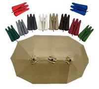 ZIUSFAC 460×270cm Auvent De Rechange 12 Baleines Grand Housse De Rechange pour Parasol Double Toile De Rechange pour Parasol De Jardin Double(Khaki)