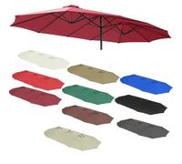 ZIUSFAC Auvent De Rechange pour Parasol Double 460×270cm Tissu De Rechange pour Parasol De Jardin Double 12 Baleines Toile De Parasol Extra Large(Burgundy)