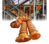 ZIUSFAC Conduit De Ventilation Pour Ventilateur Tube De Ventilation Flexible Tuyau D'admission 30cm 40cm Conduit De Sèche-linge Tuyau D'évacuation D'air Corde Réglable(1.5m/4.9ft,200mm/7.9in)