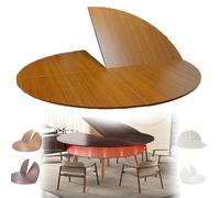 ZIUSFAC Dessus De Table en Bois Pliante Plateau Rond 130 150 170cm Plateau De Table De Remplacement Table Pliante sans Pieds, pour Restaurants Familiaux(Yellow Pomelo,130cm/51in)