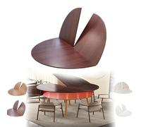 ZIUSFAC Dessus De Table en Bois Pliante Plateau Rond 130 150 170cm Plateau De Table De Remplacement Table Pliante sans Pieds, pour Restaurants Familiaux(Red,200cm/79in)